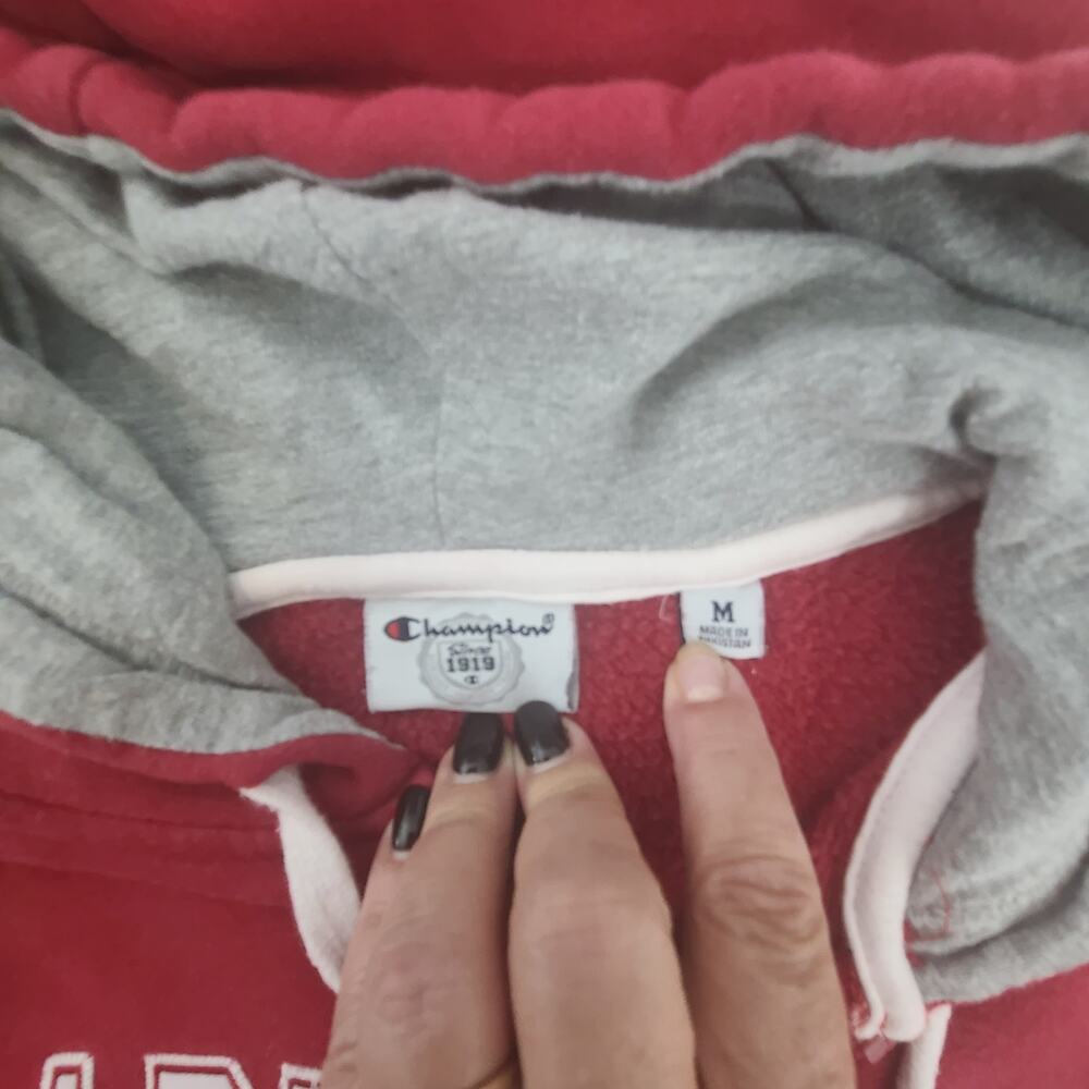 Champion University of Arkansas Razorbacks women fullzip hoodie red Size Medium - Picture 6 of 12